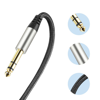 Audio kabel, trostruki vodič od čistog bakra sa zlatnim kontaktima, muško–muški priključci