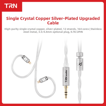 Cablu pentru căști Ice eel, cupru monocrystal placat cu argint, cablu coaxial împletit, 12 fire, 164 nuclee, 4.4 balansat, conductor de 0.78 mm