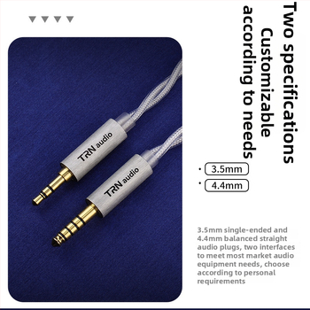 Cablu pentru căști Ice eel, cupru monocrystal placat cu argint, cablu coaxial împletit, 12 fire, 164 nuclee, 4.4 balansat, conductor de 0.78 mm