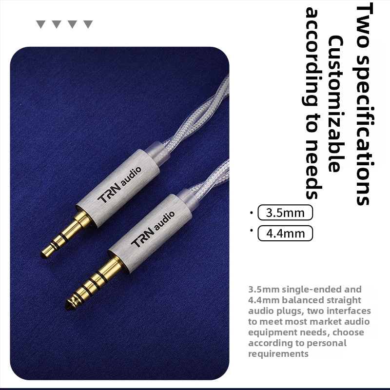 Cablu pentru căști Ice eel, cupru monocrystal placat cu argint, cablu coaxial împletit, 12 fire, 164 nuclee, 4.4 balansat, conductor de 0.78 mm