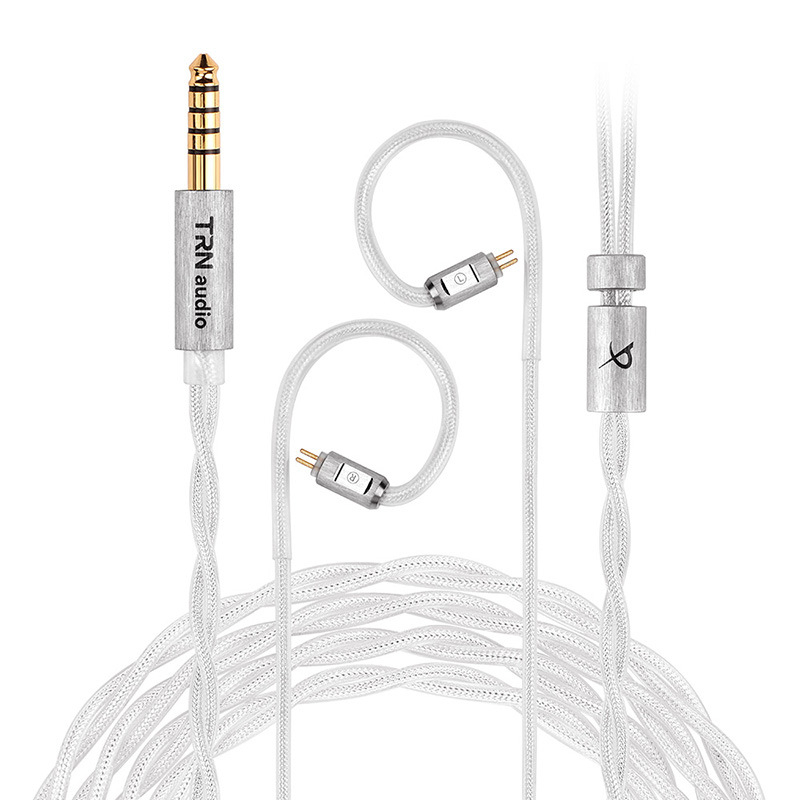 Cablu pentru căști Ice eel, cupru monocrystal placat cu argint, cablu coaxial împletit, 12 fire, 164 nuclee, 4.4 balansat, conductor de 0.78 mm