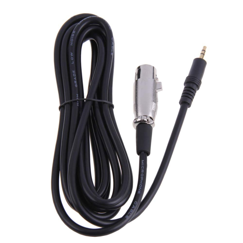 JPMIC kabel za mikrofon XLR samica – 3,5 mm utikač, pozlaćen, jezgro od bakra s cinkovim premazom, za kondenzatorski mikrofon