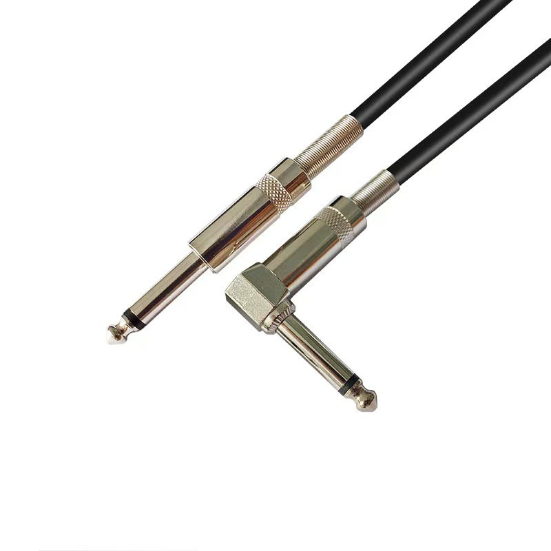 Audio kabel za gitaru, bas i elektroničku tipkovnicu, 6,35 mm konektor, oklopljen, niklirani, bakreno jezgro