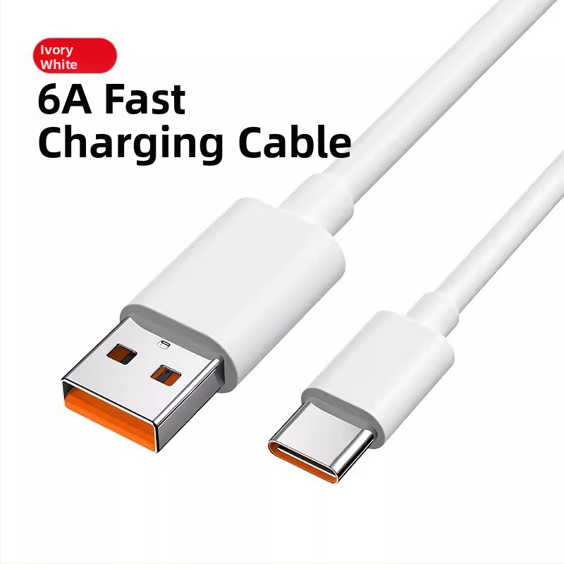 Type-C 66W rýchlo nabíjací kábel, PVC, jednosedový konektor, pre telefóny s rozhraním Type-C