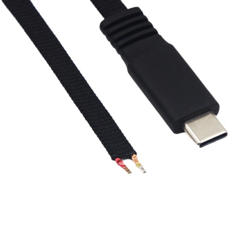 Type-C pleteni kabel za napajanje, prilagođeni, muško-ženski konektori