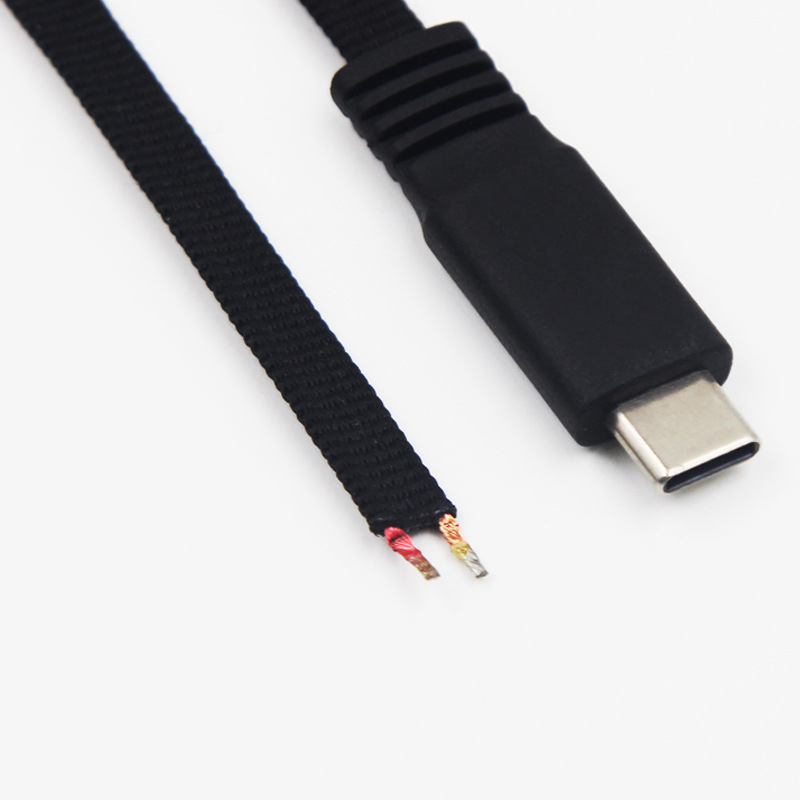 Type-C pleteni kabel za napajanje, prilagođeni, muško-ženski konektori