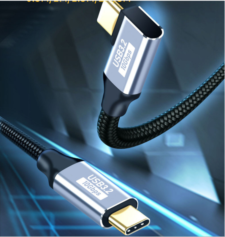 USB-C 3.1 Gen2 kábel, 10Gbps, 100W PD, pre PC a TV, HD zvuk a video, dĺžka 0,5–2 m