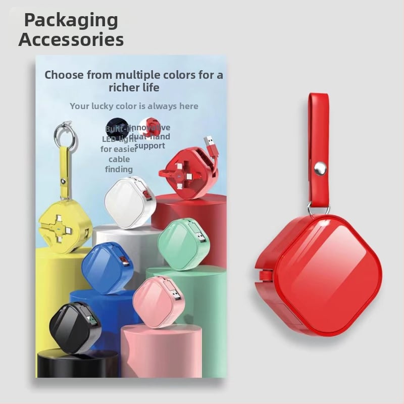 Cablu de încărcare 3 în 1 cu conectori Lightning, Micro USB și USB-C; putere de ieșire maximă 66W; material TPE