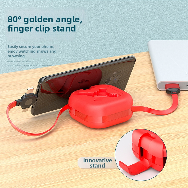 Cablu de încărcare 3 în 1 cu conectori Lightning, Micro USB și USB-C; putere de ieșire maximă 66W; material TPE