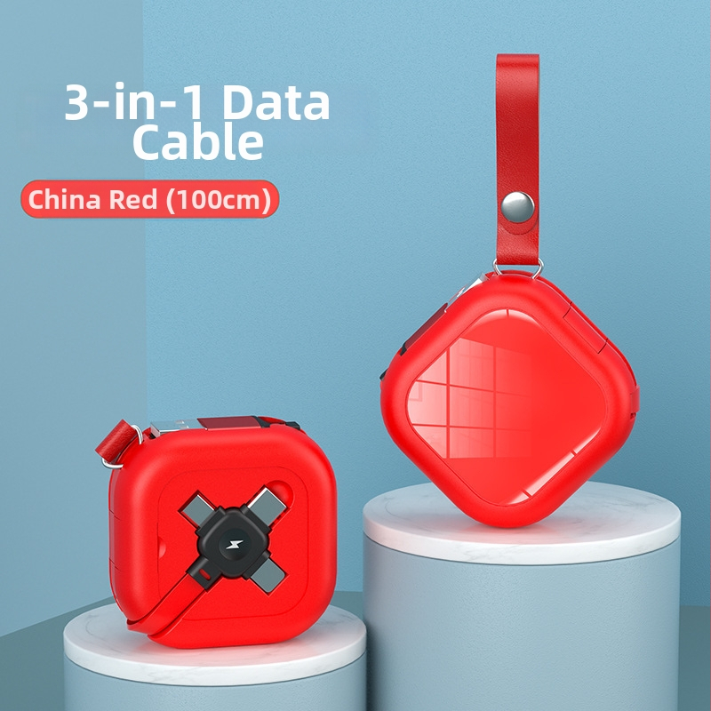 Cablu de încărcare 3 în 1 cu conectori Lightning, Micro USB și USB-C; putere de ieșire maximă 66W; material TPE