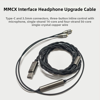 MMCX kábel na vylepšenie slúchadiel s Type-C dekódovaním, CX31993 Hi-Fi, bezoxidový meď, nylonové jadro, kompatibilný so Shure SE215/SE846