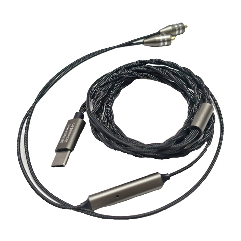 MMCX Καλώδιο Αναβάθμισης Ακουστικών με Type-C Αποκωδικοποίηση, CX31993 Hi-Fi, Νάιλον Πυρήνας, Χαλκός χωρίς Οξυγόνο, Συμβατό με Shure SE215/SE846