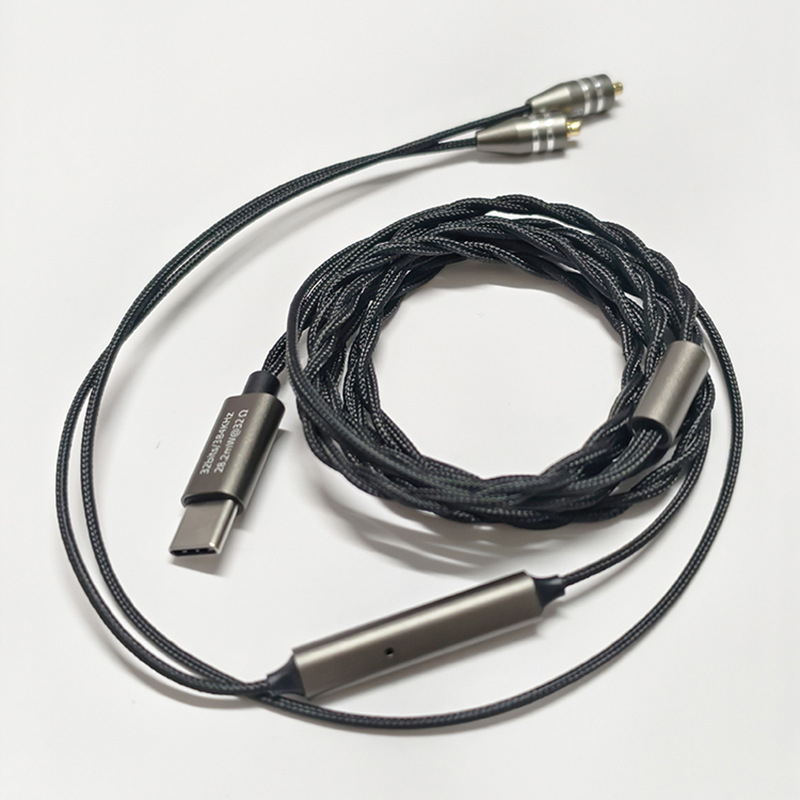 MMCX Καλώδιο Αναβάθμισης Ακουστικών με Type-C Αποκωδικοποίηση, CX31993 Hi-Fi, Νάιλον Πυρήνας, Χαλκός χωρίς Οξυγόνο, Συμβατό με Shure SE215/SE846
