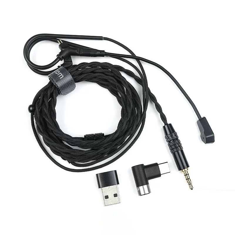 Cvj Hato2 pleteni gaming kabel s rotirajućim mikrofonom i zamjenjivim 3,5 mm / USB Type-C priključcima