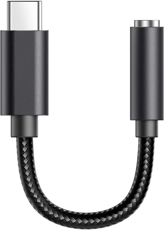 Type-C adapter za slušalice, 3,5 mm audio kabel, pozlaćen, 2-u-1, model E384