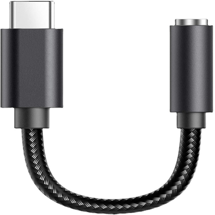 Type-C adapter za slušalice, 3,5 mm audio kabel, pozlaćen, 2-u-1, model E384