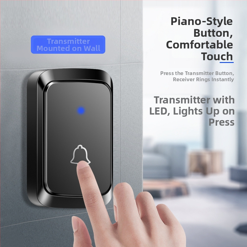 Durvju zvans ar sensoru, bezvadu attālinātais vadības modulis, digitālā elektronika, atsevišķa stacija