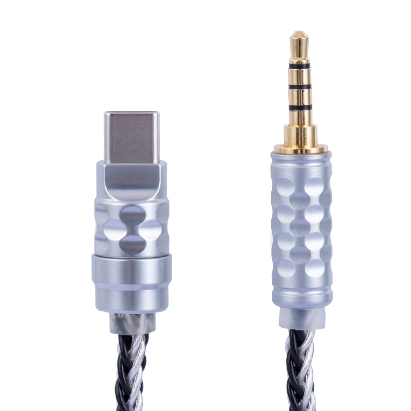 Bartok Tl01 Type-C na 3,5 mm auto AUX audio kabel sa srebrno-pokovanim bakrenim jezgrom, bez kisik bakreni vodic, digitalni DAC dekoder, ROHS certifikat