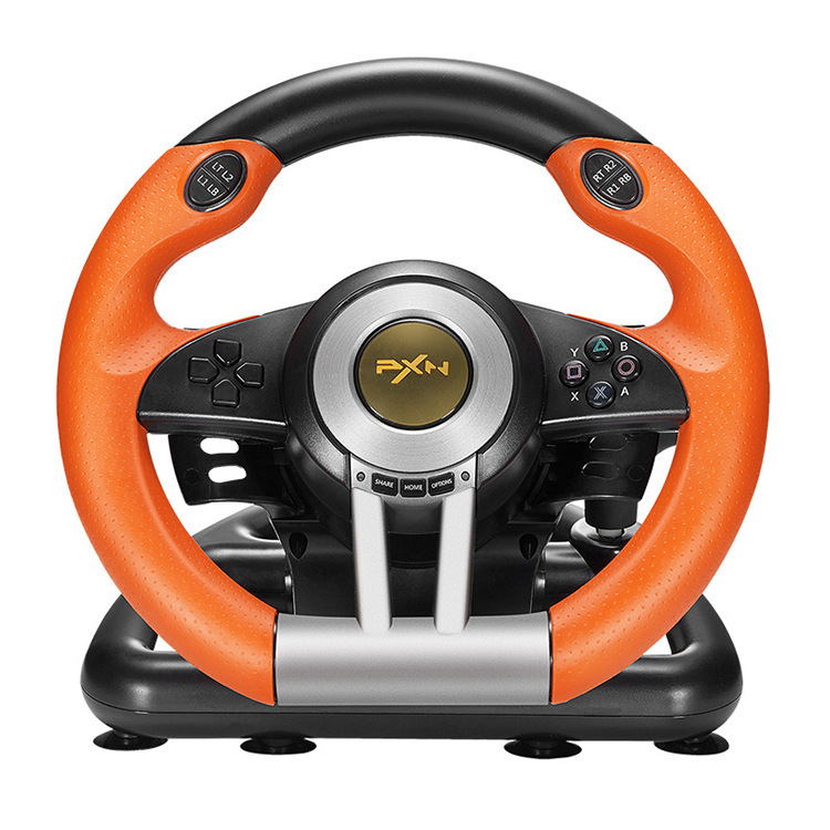 Laishida PXN-V3 τιμόνι αγώνων για PC/PS3/PS4/Xbox One/Switch, διεπαφή USB, ABS κατασκευή, περιλαμβάνονται πετάλια