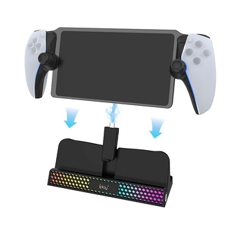 PS5 Portal φορητή βάση φόρτισης με RGB φωτισμό, διεπαφή Type-C, ABS περίβλημα, 315 g, συμβατό με PS5 Portal