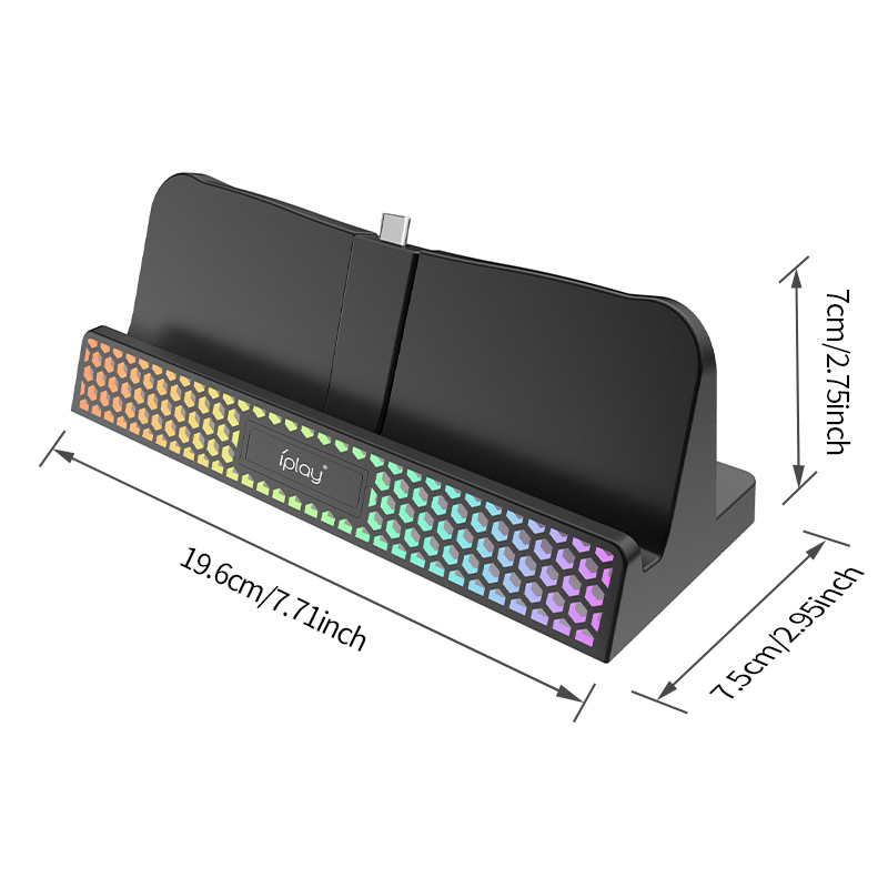 PS5 Portal φορητή βάση φόρτισης με RGB φωτισμό, διεπαφή Type-C, ABS περίβλημα, 315 g, συμβατό με PS5 Portal