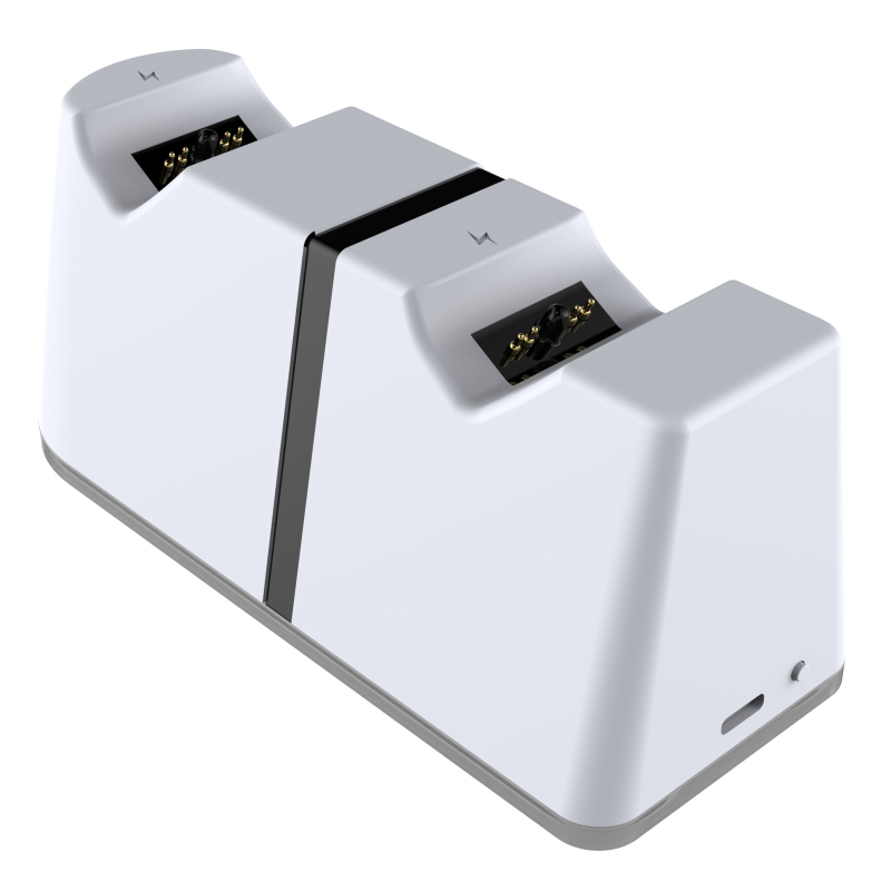 PS5 punjač za kontrolere – dvostruki punjač s RGB osvjetljenjem, ulaz 3A, izlaz 2.5A, Type-C, Model DSP-828
