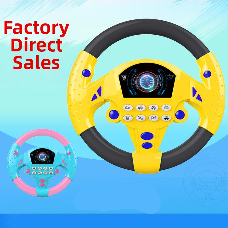 Gyerekeknek készült elektromos kormánykerék játék – korai nevelés zenével és interaktív játékkal, műanyag kivitel, akkumulátorral működik, 4–6 éveseknek