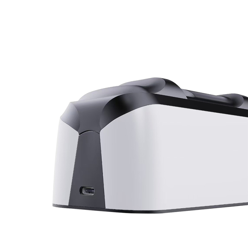 PS5 kontroler dvostruka stanica za punjenje s RGB ambijentalnim svjetlom — brzo punjenje, Type-C sučelje, bakreni kontakti