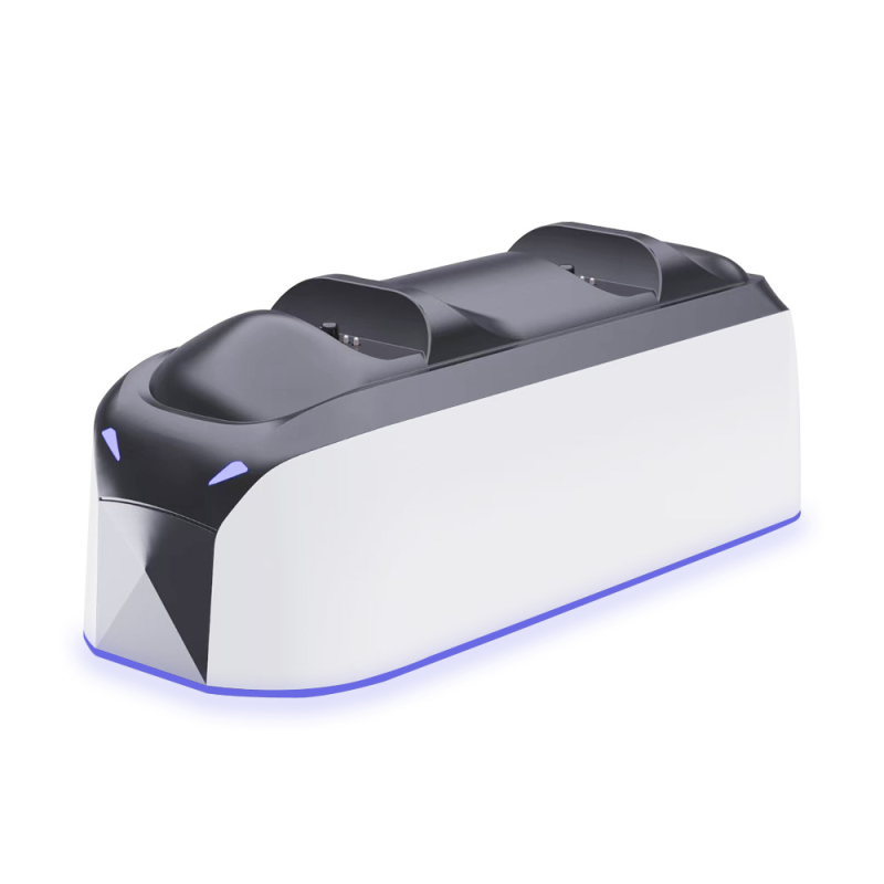 PS5 kontroler dvostruka stanica za punjenje s RGB ambijentalnim svjetlom — brzo punjenje, Type-C sučelje, bakreni kontakti