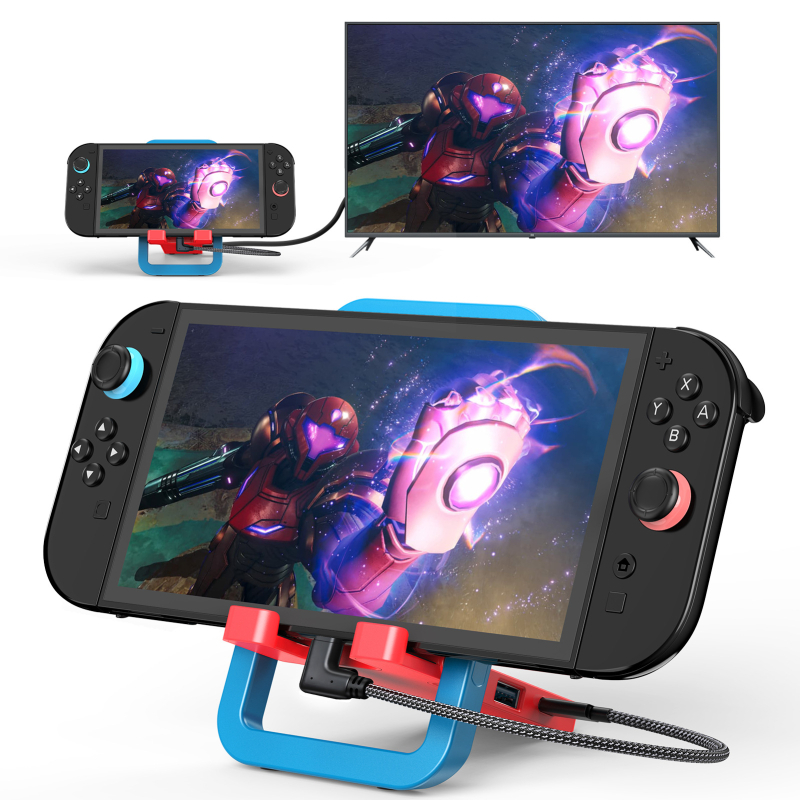 Switch2 βάση προβολής οθόνης — 4K60 HDMI μετατροπέας βίντεο, φορητή βάση USB-C για Nintendo Switch, Switch 2 και κινητές συσκευές