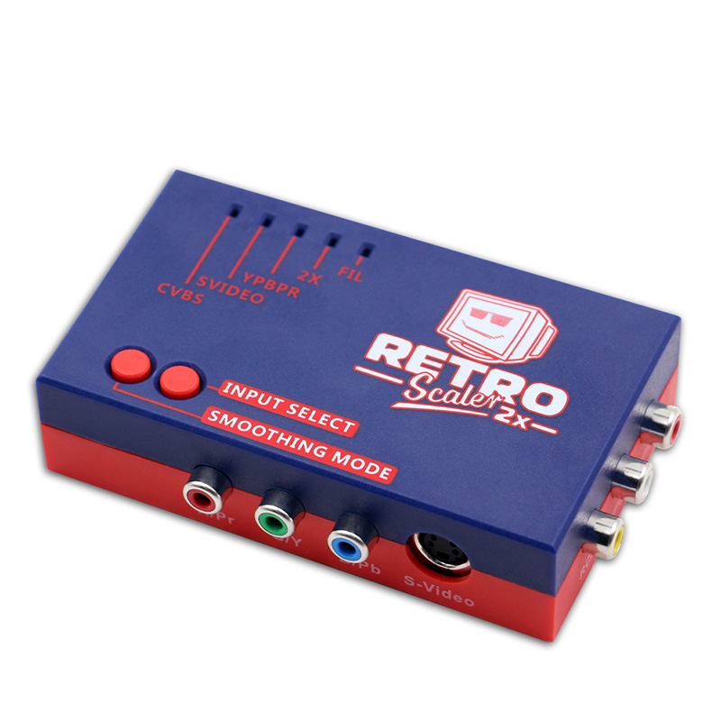 RetroScaler2x AV na HDMI linijski multiplikator, ODV verzija za nostalgične igre (YPbPr/S-Video/AV na HDMI). Kompatibilan s PS2, N64, NES, SEGA Dreamcast, Saturn, MD1