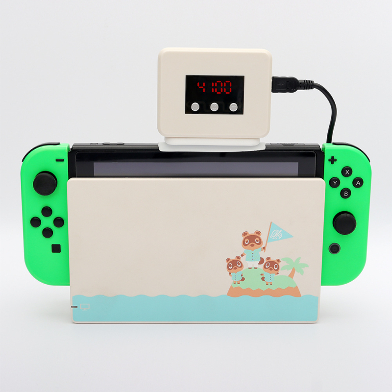 Dock Nintendo Switch cu ventilator de răcire și afișaj de date — ABS, greutate 94.2 g, interfață micro, compatibil cu baza Switch