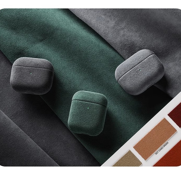 Husă de protecție din piele nubuc pentru Apple AirPods Pro 2/3
