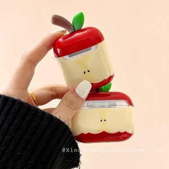 Puzdro AirPods Pro 3 s dizajnom červeného jablka – TPU, mäkký kryt, vstrekovanie, kompatibilné s Apple, personalizácia k dispozícii