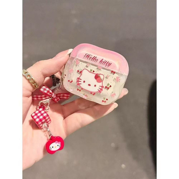 Silikónový obal na AirPods pre Apple – karikatúrny dizajn dievčatka s mačiatkom v kvetinách, prenosný, kompatibilný s AirPods 4 a AirPods Pro 3