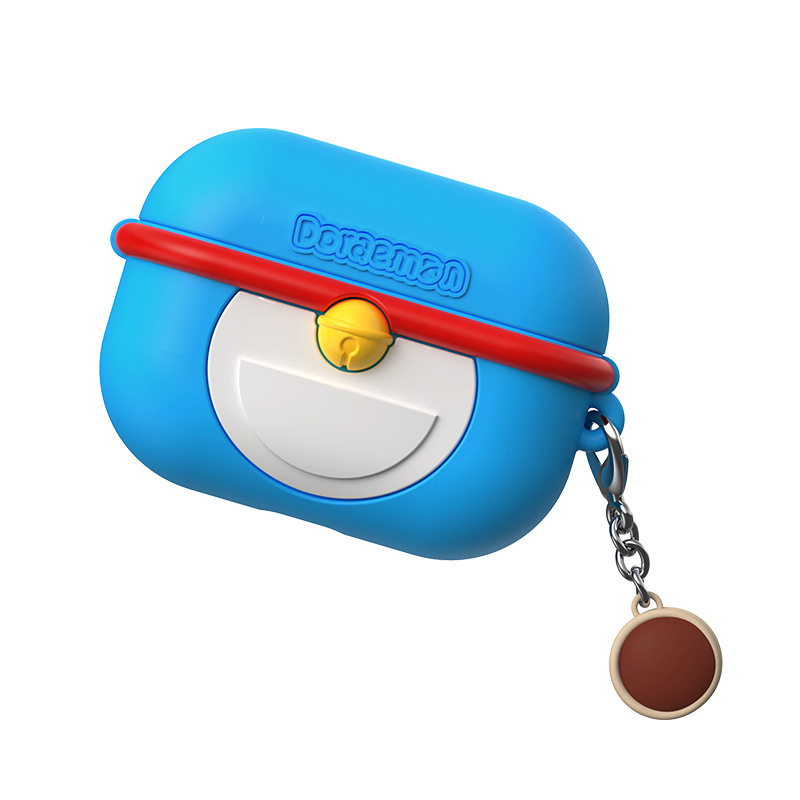 Rock Doraemon silikonska futrola za AirPods 3/Pro/Pro2 – mekano kućište s 3D reljefom, prilagodljivo, Apple kompatibilno