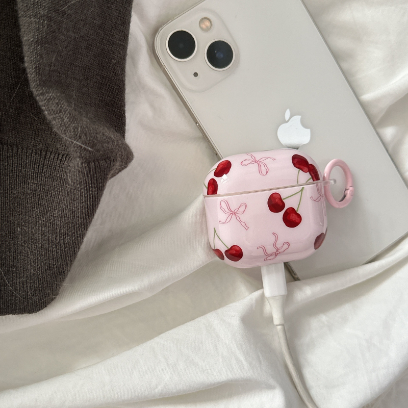 Zaštitna futrola za AirPods Pro – dizajn trešnje, TPU, sve-u-jednom kućište, injekcijsko oblikovanje, prilagodljivo Apple AirPods Pro 2. i 3. generacije