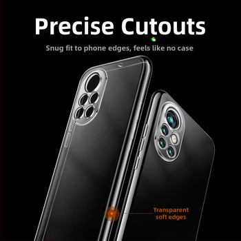 Huawei Nova 8 sērijas caurspīdīgs silikona korpuss – kritienu aizsardzība, aizsargapvalks Nova 8, Nova 8 Pro, Nova 8 SE