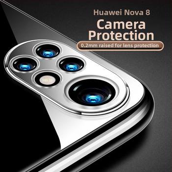 Huawei Nova 8 sērijas caurspīdīgs silikona korpuss – kritienu aizsardzība, aizsargapvalks Nova 8, Nova 8 Pro, Nova 8 SE
