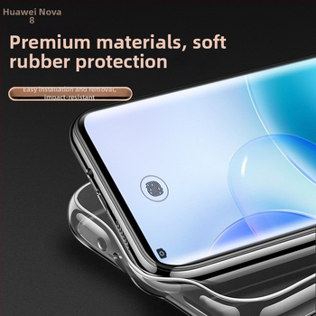 Huawei Nova 8 sērijas caurspīdīgs silikona korpuss – kritienu aizsardzība, aizsargapvalks Nova 8, Nova 8 Pro, Nova 8 SE