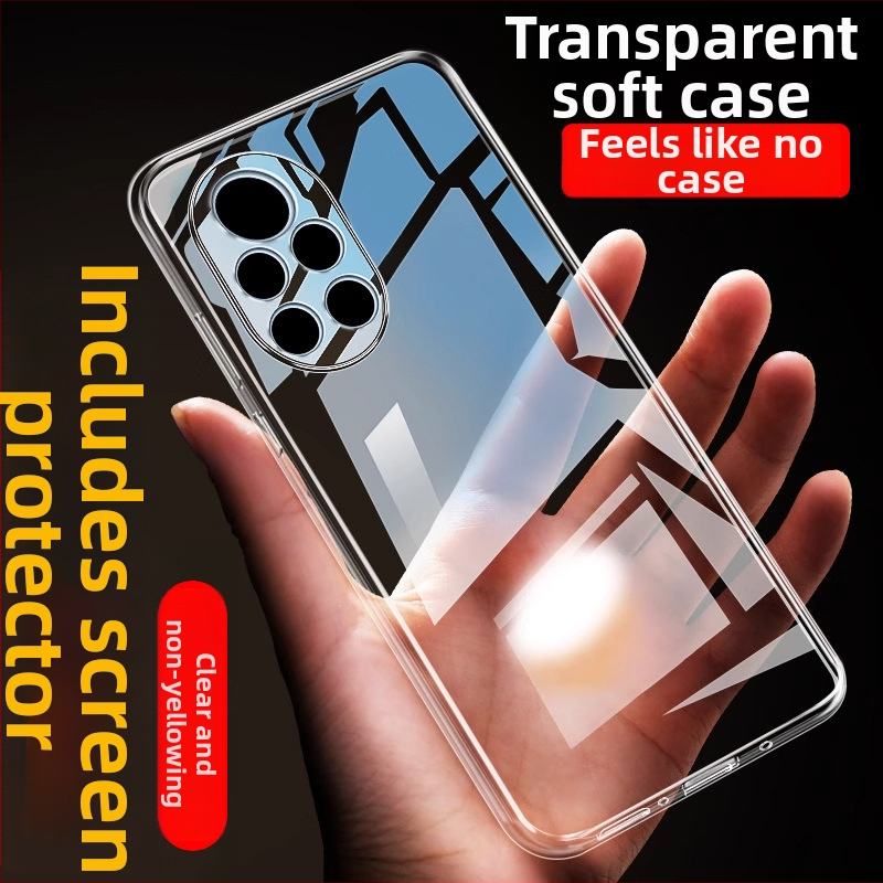 Huawei Nova 8 sērijas caurspīdīgs silikona korpuss – kritienu aizsardzība, aizsargapvalks Nova 8, Nova 8 Pro, Nova 8 SE