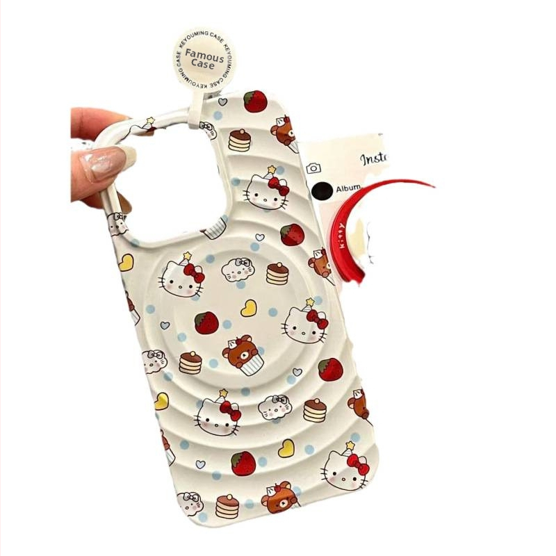 Magnētiskais turētājs ar dzimšanas dienas cepures dizainu iPhone korpusam — matēts plēves materiāls, izturīgs pret kritieniem, saderīgs ar iPhone