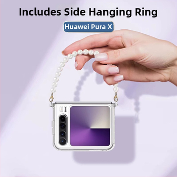 Huawei PuraX silikona korpuss ar karabīnu, crossbody siksnai, mīksts korpuss, pret kritieniem