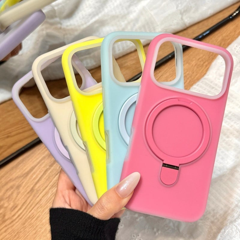 Divfunkcionāla magnētiskā saliekamā statīva no šķidrā silikona iPhone 17 Pro Max