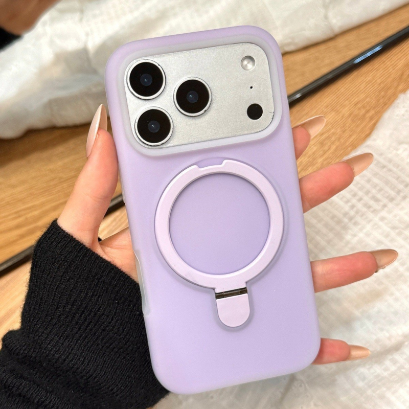 Divfunkcionāla magnētiskā saliekamā statīva no šķidrā silikona iPhone 17 Pro Max