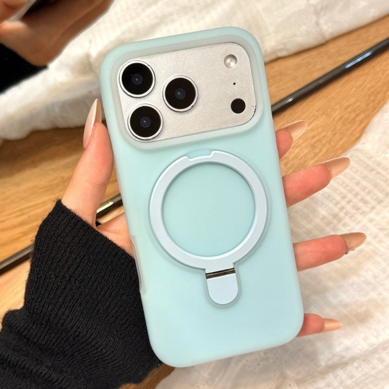 Divfunkcionāla magnētiskā saliekamā statīva no šķidrā silikona iPhone 17 Pro Max