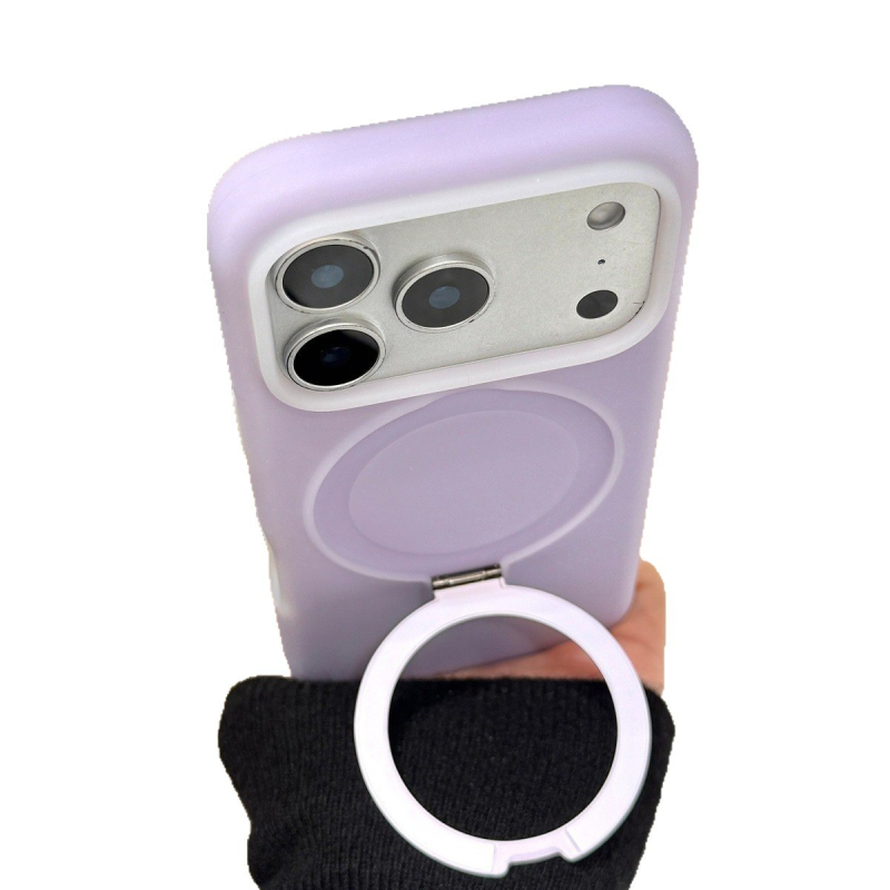 Divfunkcionāla magnētiskā saliekamā statīva no šķidrā silikona iPhone 17 Pro Max