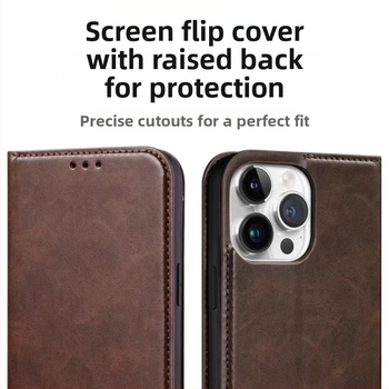 Lishen maku vāciņš iPhone 12–14 sērijai (Pro/Max) - īsta āda, minimālisks stils, triecienizturīgs, paredzēts iPhone 12/12 Pro/Max, 13/13 Pro/Max, 14/14 Pro/Max