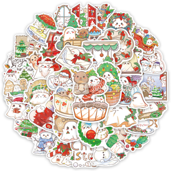 Lipdukų rinkinys lapams – Kalėdiniai maži vaiduokliai, 50 lapų, PVC lipnios, piešinio stilius