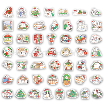 Lipdukų rinkinys lapams – Kalėdiniai maži vaiduokliai, 50 lapų, PVC lipnios, piešinio stilius